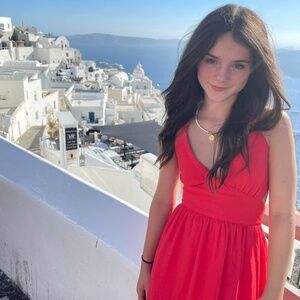 Lulus bold new look bright red tie-back midi dress w pockets